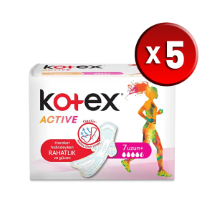 Kotex Active Uzun  7'li Ped 5 Adet Hijyenik Ped