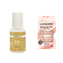 Lionesse Lionesse  Şeffaf 10 Gr. Tırnak Yapıştırıcı + Lionesse A-74FR Takma Tırnak Bakım Seti