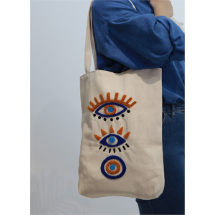 Axc Home Eyes Pamuklu Punch Nakışlı Çanta