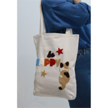 Axc Home Happy Pamuklu Punch Nakışlı Çanta