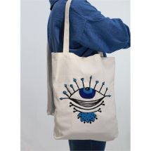 Axc Home Eye Pamuklu Punch Nakışlı Çanta