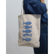 Axc Home Fish Pamuklu Punch Nakışlı Çanta