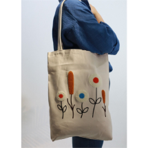 Axc Home Minimal Flower Pamuklu Punch Nakışlı Çanta