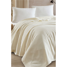 Eponj Karo Desenli 200x230 cm  Çift Kişilik Pike Örtü