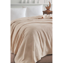 Eponj Karo Desenli 160x230 cm  Tek Kişilik Pike Örtü