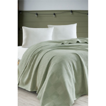 Eponj Karo Desenli 160x230 cm  Tek Kişilik Pike Örtü