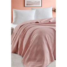 Eponj Karo Desenli 160x230 cm  Tek Kişilik Pike Örtü