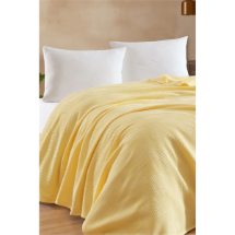 Eponj Karo Desenli 160x230 cm  Tek Kişilik Pike Örtü