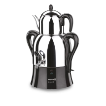 Korkmaz A341-04 Çaykolik Çelik Siyah Elektrikli Demlik Semaver