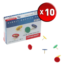 Mimaks 30'lu 10 Adet Renkli Raptiye