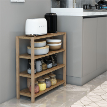 Jest Dekor JS-9379 Helsa 4 Katlı Ahşap   Yan Sehpa