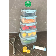 Primanova M-SKS02-16-02 Seoul Vakumlu 5'li Taze Ürün Saklama Kabı