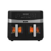 Wiami 9 Lt. Çift Sepet Camlı Airfryer Fritöz