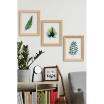 Muyika MYK9916 Regina Yaprak 3 Parça Ahşap Çerçeveli Tablo Seti