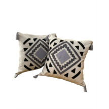 Axc Home Punch Nakışlı Dekoratif İçi Dolu  2'li Kırlent