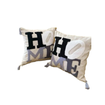 Axc Home Punch Nakışlı Dekoratif İçi Dolu  2'li Kırlent