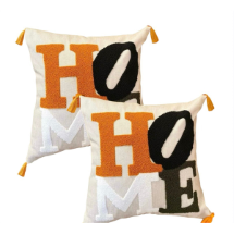 Axc Home Punch Nakışlı Dekoratif İçi Dolu  2'li Kırlent