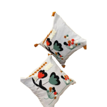 Axc Home Punch Nakışlı Dekoratif İçi Dolu  2'li Kırlent