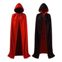 Halloween Çift Taraflı Kapşonlu Pelerin