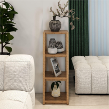 Jest Dekor Aden  4 Katlı Ahşap Köşe Sehpası