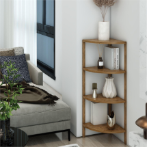 Jest Dekor Zümrüt  Üçgen 4 Raflı Dekoratif Raf