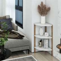 Jest Dekor Zümrüt  Üçgen 3 Raflı Dekoratif Raf