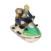 Jet Ski' li Adam ve Çocuk    Seramik Kumbara