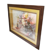 3D Kağıt Rölyef Tablo    Çiçekler
