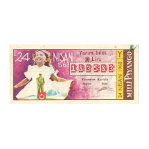 Milli Piyango Bileti    24 Nisan 1968 (Y)