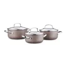 Korkmaz A2921 Browni 6 Parça  Tencere Seti