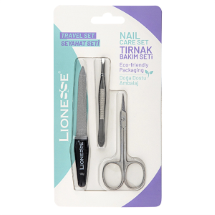 Lionesse 7912 Törpü-Makas-Cımbız Üçlü Kişisel Bakım Seti