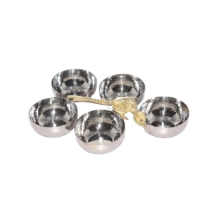 Lotus Çelik Pirinç Aksesuarlı 27X20X5 Cm Beşli Çerezlik