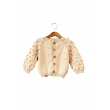 BEE by sisters Ekru  El Örgüsü Triko Popcorn Hırka 