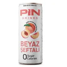 Pin Drinks Beyaz Şeftali 12X250 ml. Kutu İçecek