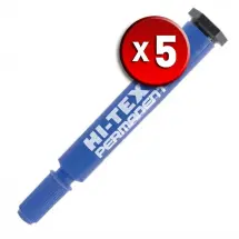 Hi-Text 830 Mavi Kesik Uç 5 Adet Koli Kalemi