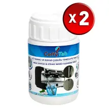 Coffytab A001-5 2 Adet Kahve Makinası Süt Kanalı ve Buhar Çubuğu Temizleme Tableti