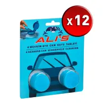 Ali's A005-1 12 Adet Oto Cam Suyu Temizleme Tableti
