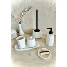 Primanova D-S21200 Yonna 6'lı Beyaz Banyo Seti