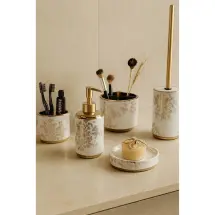 Primanova D-S56160 Eleanora 5'li Beyaz Banyo Seti