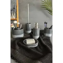 Primanova D-S21278 Reve 5'li Gri  Banyo Seti