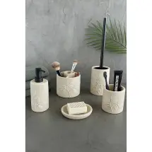 Primanova D-S21276 Leaf 5'li Bej Banyo Seti