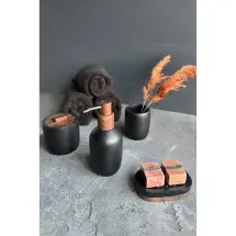 Primanova D-S21080 Rush 4'lü Siyah Banyo Seti