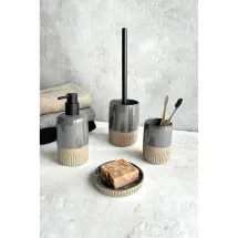 Primanova D-S20980 Troy 4'Lü Antrasit Banyo Seti