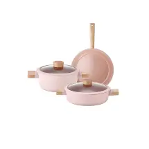 Neoflam D-NEOBS5 Blossom Pembe 5 Parça Tencere Seti