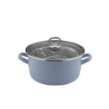 Noble Life N36062 NBL Emaye Buz Mavisi  Fritöz Tencere