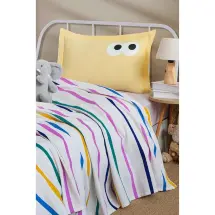 Eponj Baskılı  Tek Kişilik Pike Takımı