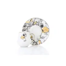 Juvia JV 20 Lüks Porselen 6 Kişilik Kahve Takımı