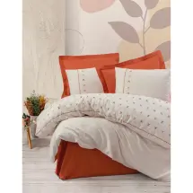 Cotton Box Ranforce Joli Kiremit Brode Çift Kişilik Nevresim Takımı