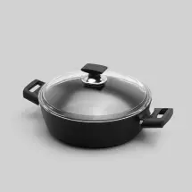 Hisar Optima Ares 26 Cm Siyah Basık Tencere