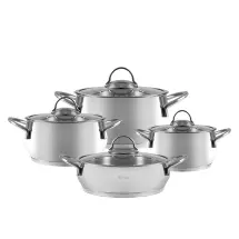 Hisar Verona 8 Parça Çelik Tencere Seti
